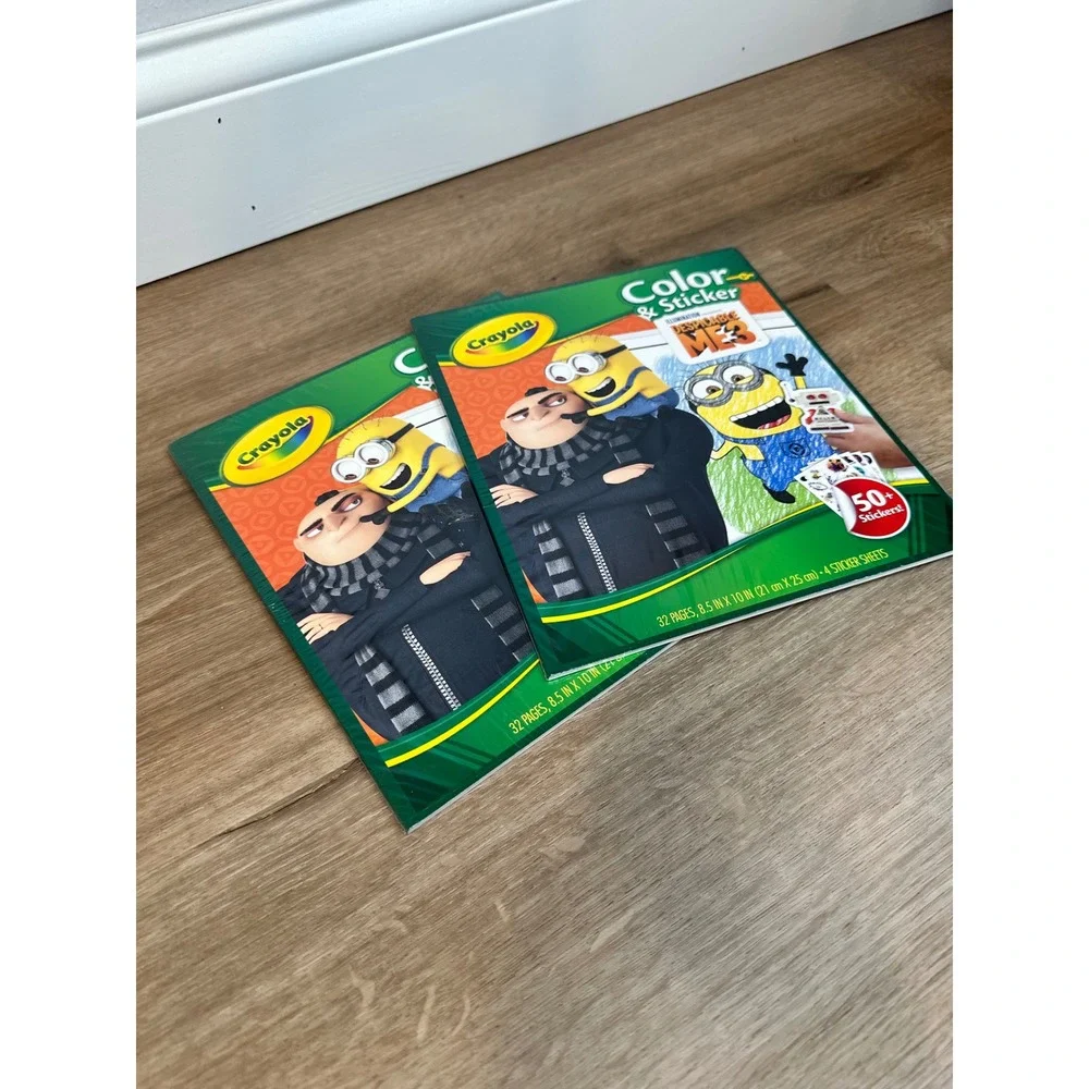 Crayola Color & Sticker Book Kids 2-Pack Multi Despicable Me 3 Minions Art Set